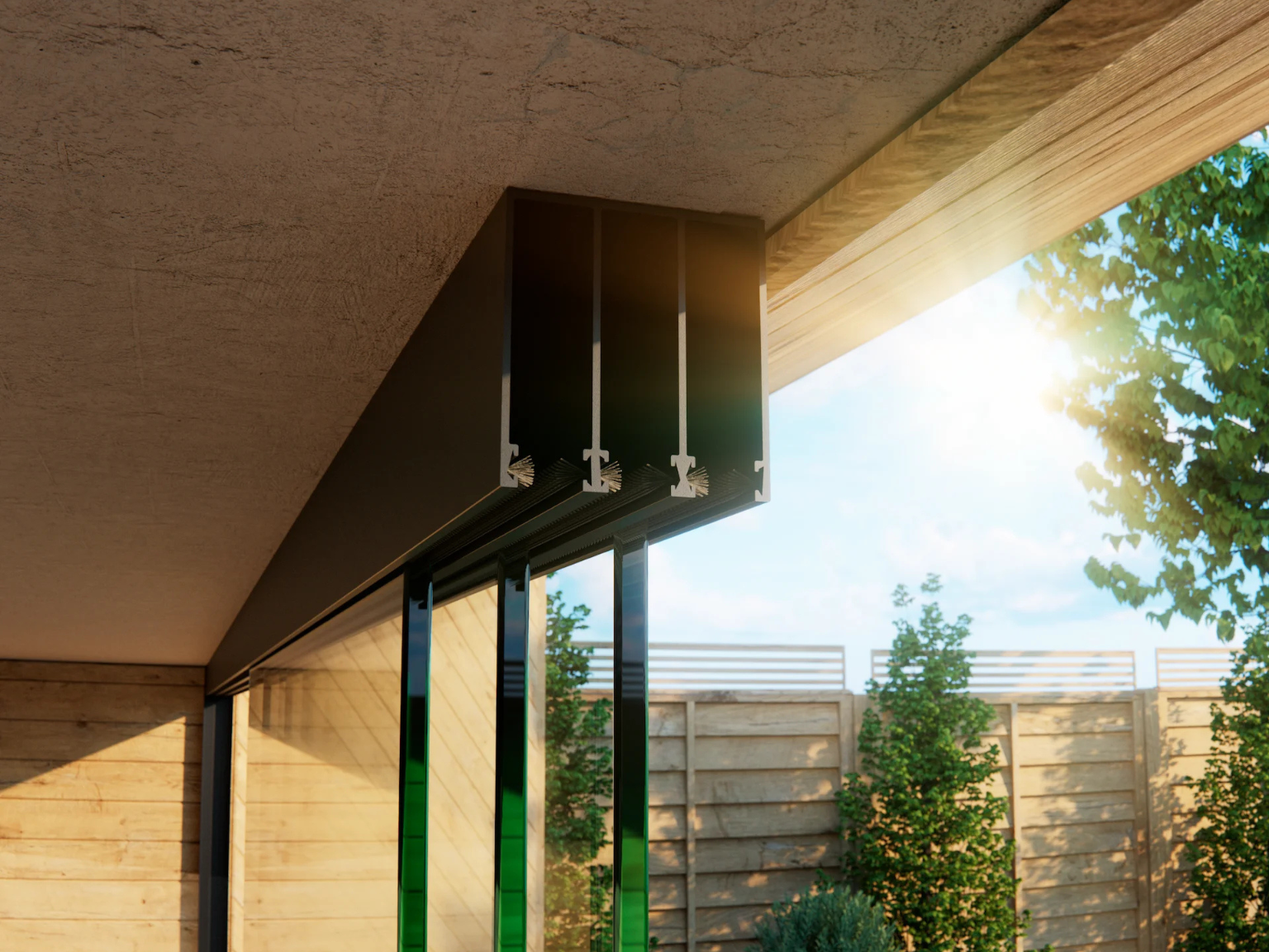 Glasschiebewand Breite bis zu 264 cm