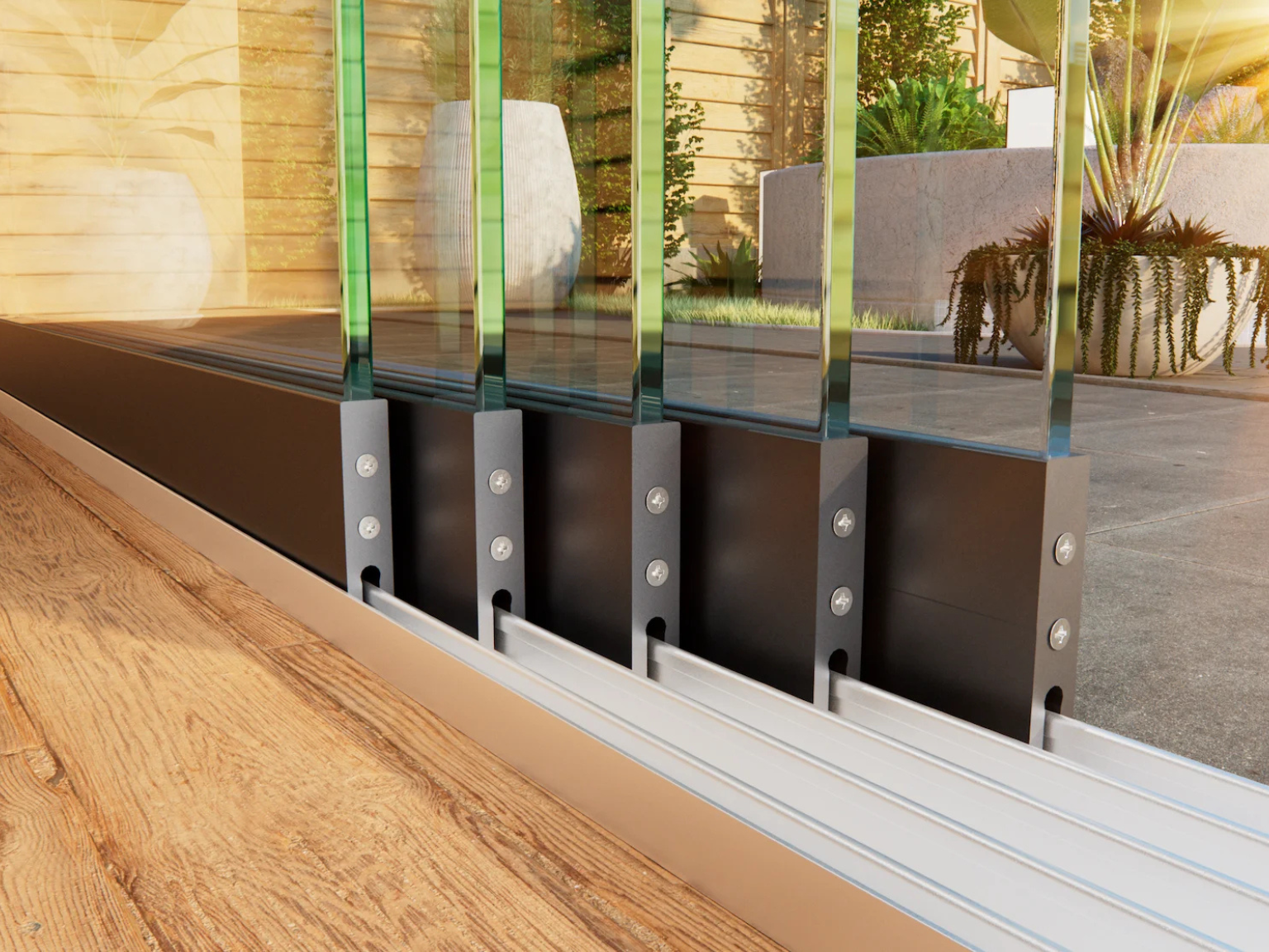 Glasschiebewand Breite bis zu 440 cm