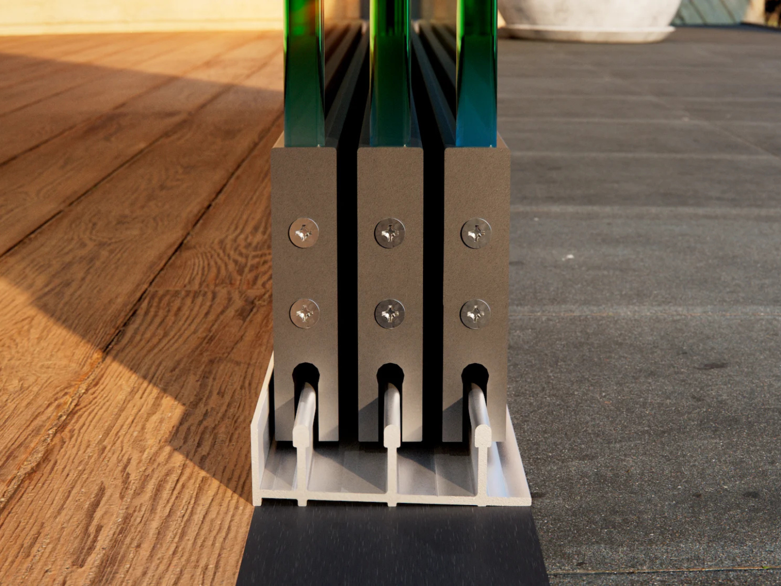 Glasschiebewand Breite bis zu 264 cm