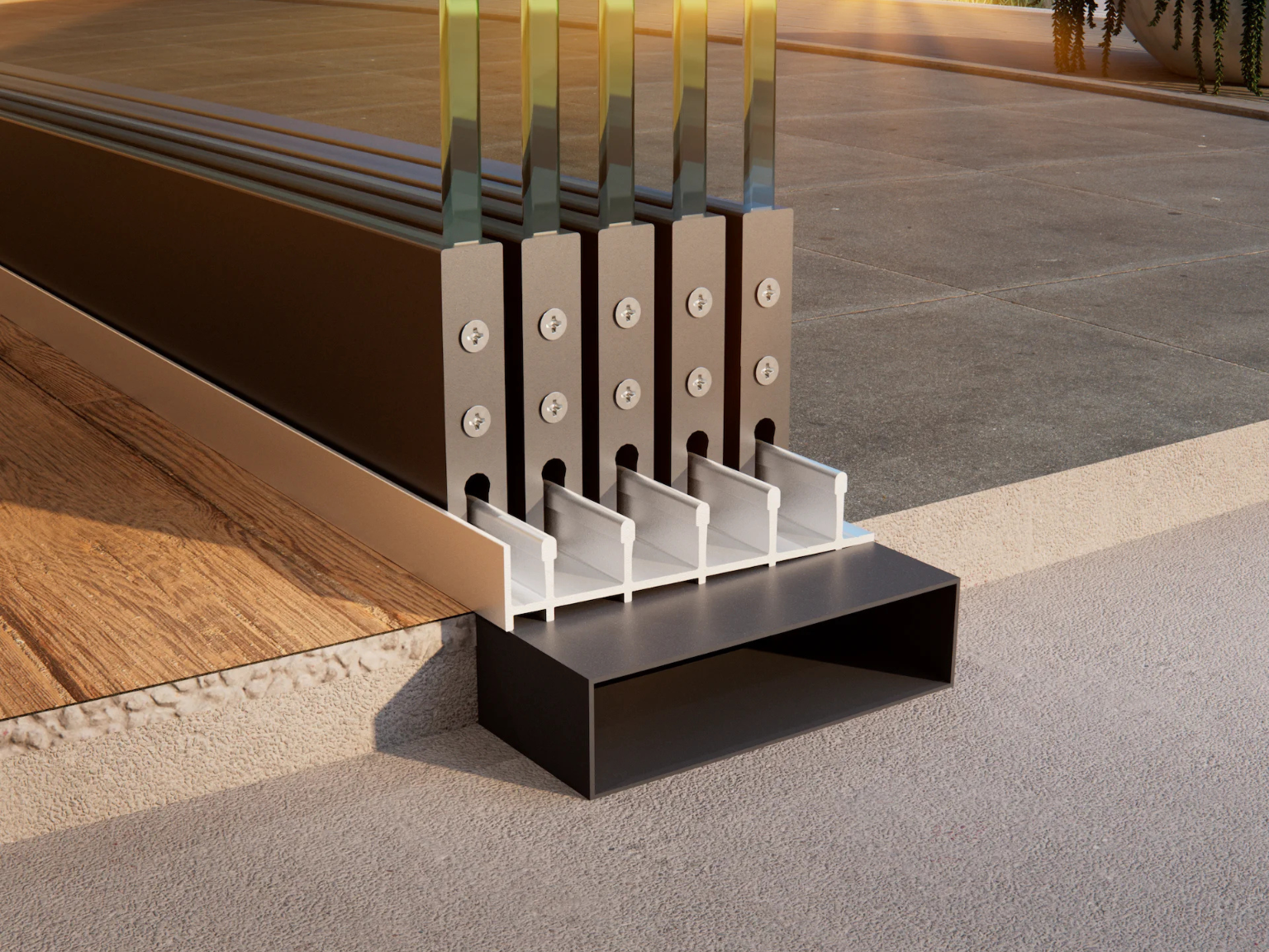 Glasschiebewand Breite bis zu 440 cm