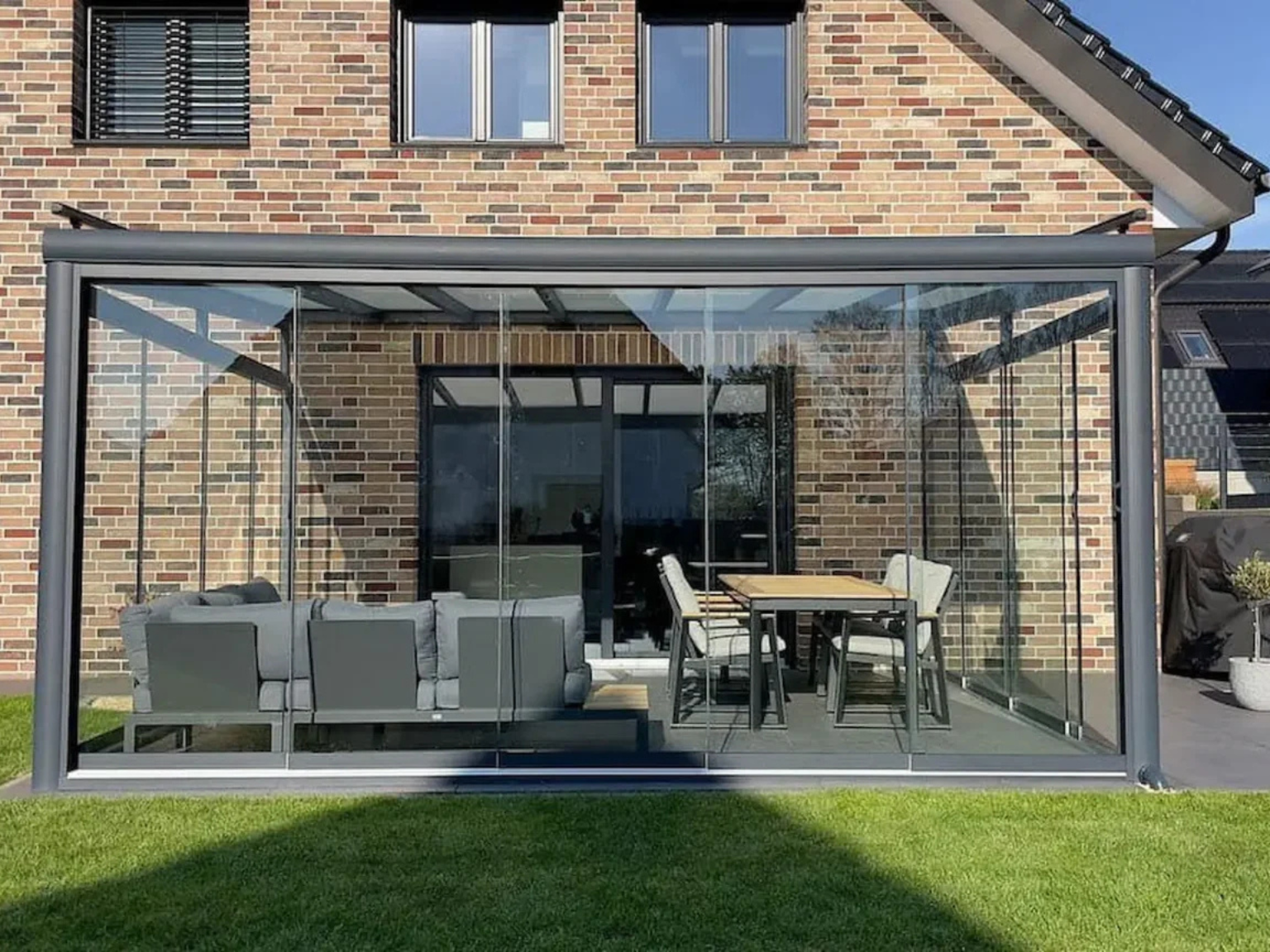 Glasschiebewand Breite von 440 cm bis 480 cm