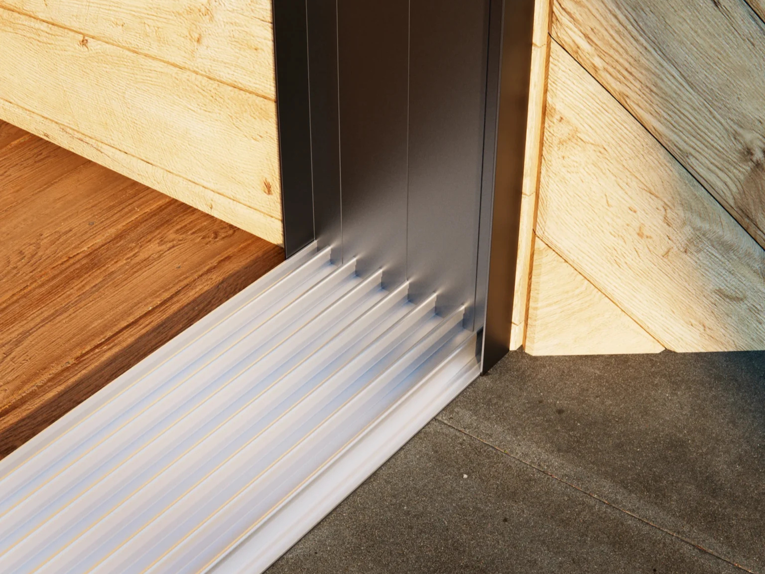 Glasschiebewand Breite von 674 cm bis 705 cm